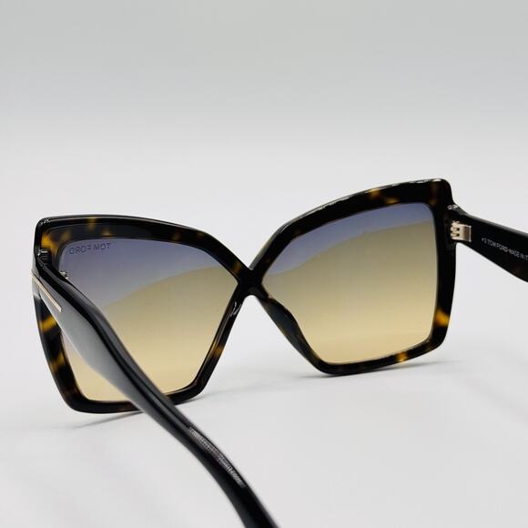 Tom Ford Sunglasses Fiore TF1195 52B Havana Frame Gradient Brown Lens 63-6-140 main image 9